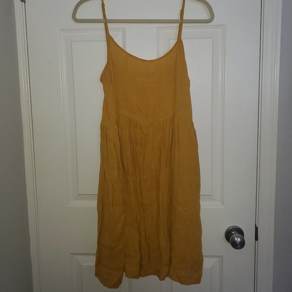Yellow linen "Maisy" dress - Picture 1 of 6